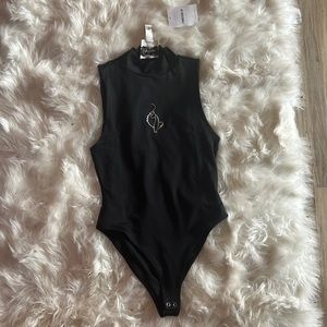 Baby phat rhinestone logo bodysuit